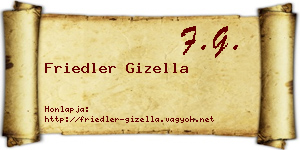 Friedler Gizella névjegykártya